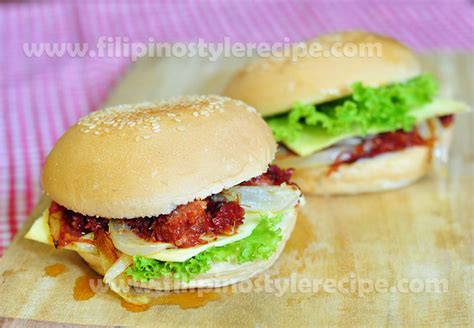 filipino style burger.